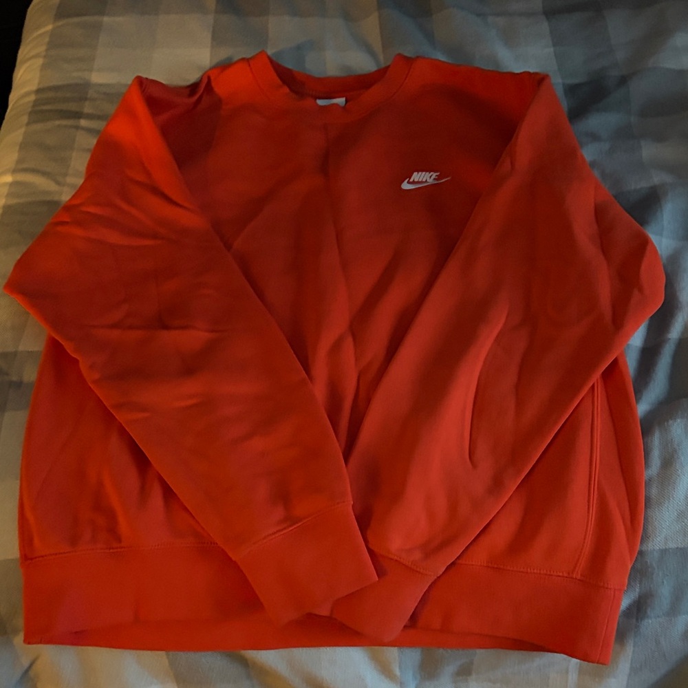 Nike Men's Vibrant Red Crewneck Sweater